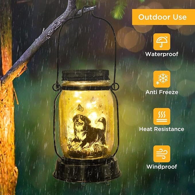 Bernese Mountain Dog Gifts for Women/Men Bernese Mountain Solar Lanterns - Image 5