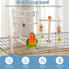 PINVNBY Bird Playground Parrot Play Gym Parakeet Cage Play Stand Wooden Perches - Image 4