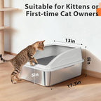 Stainless Steel Litter Box | Metal Kitty Litter Box - Image 2