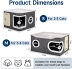 Shikha Cat Beds for Indoor Cats, Extra Wide Cat Cube House for Multi Cats - Image 2