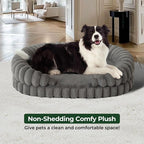 BALANCE Calming Dog Bed for Large Sized Dogs, 36 Inches Oval Washable Pet Bed - Image 3