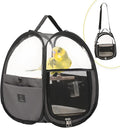 Bird Carrier for Travel with Clear Windows, Breathable Safe Fabric, Lightweight by A4PET