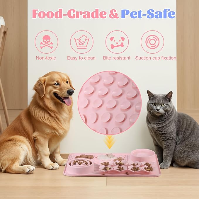 Silicone Lick Mat for Dogs & Cats – Slow Feeder Dog Bowl, Non-Slip Licking Mat - Image 5