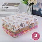 Comsmart Dog & Cat Blanket, Cute Paw Print, Soft Warm Fleece Throw - Image 4