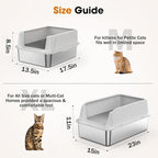 2PACK Stainless Steel Cat Litter Box - Image 2