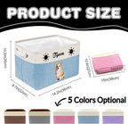 Personalized Dog Toy Storage Basket Custom Dog Name Photo Cat Pet's Gift - Image 3