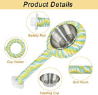 ASOCEA Bird Perch Feeding Cup, Bird Bowls - Image 3