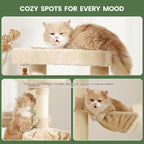Cat Tree, 50.31-Inch Cat Tower for Indoor Cats, Cat House - Image 4