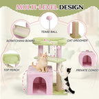 VINGLI Cat Tree, 27 inch Small Cat Tower - Image 2