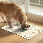 Cute Sweet Cat Food Mat for Dog Food Mat Food and Water Bowl Pet Feeding Bowl - Image 2