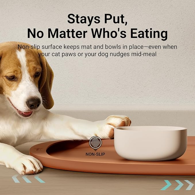 DownyPaws Dog Food Mats for Floors Waterproof, BPA Free Silicone Dog Bowl Mat - Image 7