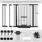 37 Inch Tall Baby Gate with Small Cat Door, Adjustable 29.5" and -40.55" - Image 2