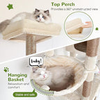 Globlazer Extra Large Cat Tower, 81-inch Tall Cat Tree - Image 5
