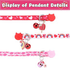 Breakaway Cat Collars with Bell & Cute Pendants, 3 Pack Safety Buckle Kitten - Image 4