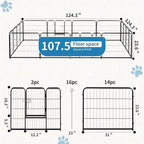NEWBULIG Dog Playpen 16 Panels 24" Height Foldable Heavy Duty Metal Dog - Image 3