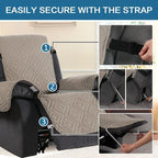 H.VERSAILTEX Reversible Quilted Recliner Covers Water Resistant Furniture - Image 5