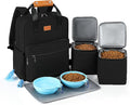 Dog Travel Bag All-in-One Set: DELOMO 25L Airline Approved Dog Travel Backpack by DELOMO