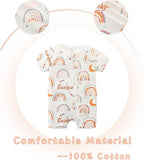 Unisex Summer Trendy 2-Pack Rompers Short Sleeve Zipped Bodysuit Infant Cotton - Image 3