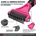 3PCS Pet Grooming Rake & Metal Comb & Flea Comb - Image 2