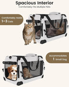 Extra Large Cat Carrier for 2 Cats, Portable Soft-Sided Pet Carrier for Small - Image 3