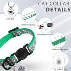 Cat Collar Breakaway with QR Code Name Tag, Reflective Kitten Collars with Bell - Image 7