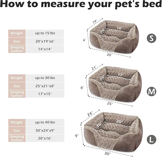 INVENHO Large Dog Bed Rectangle Washable Orthopedic Soft Calming Sleeping - Image 3