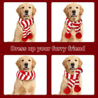 BWOGUE 2-Piece Knitted Dog Christmas Scarf & Bandana - Image 4