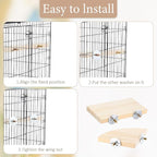 2PCS Bird Perch Platform Flat, Fan Shape and Rectangle Bird Cage Platform - Image 4