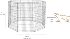 Amazon Basics Foldable Octagonal Metal Exercise Dog Playpen, Indoor/Outdoor - Image 2