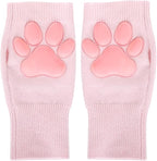 Nydotd Cat Paw Pad Mittens Gloves Kawaii Pink 3D Claw Fingerless Cute Cat - Image 4