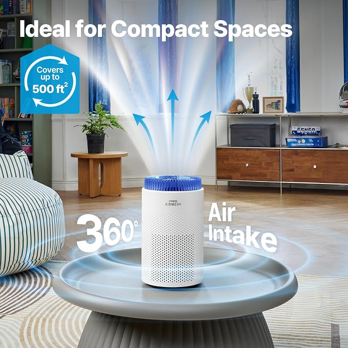 COWAY Air Purifiers for Bedroom Home up to 450 ft², Particulate Filter for Smoke - Image 2