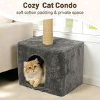 XiaZ Cat Window Perch with Tall Scratching Post, Sleeping & Watching Birds - Image 2