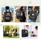 Lekebobor Large Cat Backpack Carrier Expandable Pet Carrier Backpack - Image 7