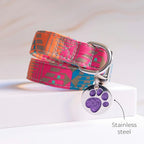 Paw Shape Dog ID Tag Stainless Steel Custom Laser Engraved, Cute Bling Glitter - Image 7