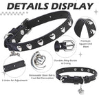 EXPAWLORER Leather Cat Collar for Girl Boy- Adjustable Pet Collar - Image 3