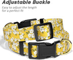 Reflective Dog Collar for Medium Dogs, Cute Flower Theme Adjustable Heavy-Duty - Image 6