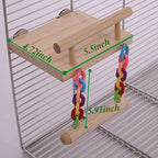 Parrot Climbing Ladder, Bird Wooden Playground - Image 6