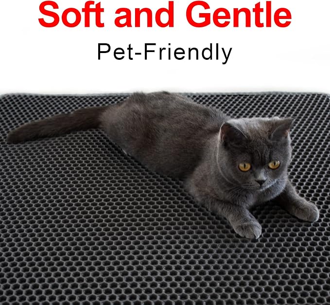 Cat Litter Box Mat: 36"x 30" Waterproof Kitty Cat Litter Trapping Mat, - Image 6