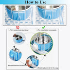 2 Pieces Crate Dog Bowl, Removable Stainless Steel Pet Kennel Hanging Food - Image 5