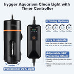 hygger Aquarium U-V Light with Timer, 360° Protective Shield Clean Light - Image 2