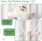 Cat Tree, Cat Condo with Cat Scratching Post and Board, Cat Hammock, Muchroom - Image 4