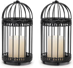 NUPTIO Black Decorative Bird Cage: Birdcage Hanging Lantern by Nuptio
