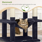 Globlazer Cat Tree Tower, 76-Inch Extra Tall Multi-Level Cat Furniture - Image 3