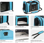 Henkelion Pet Carrier for Small Medium Cats Puppies up to 15 Lbs, Airline - Image 3