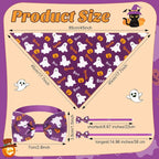 Sanwuta 50 Pcs Halloween Dog Bandanas and Collar Bow Ties Set 25 Bandanas Bulk - Image 3