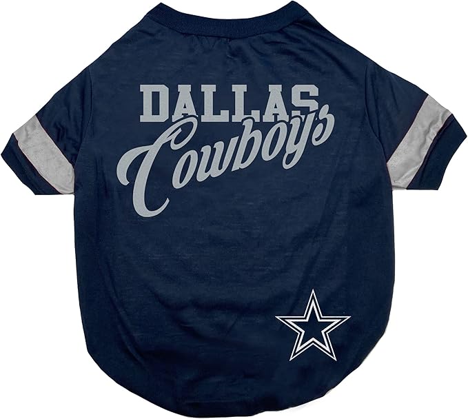 Pets First NFL Dog T-Shirt, Dallas Cowboys, Sports Fashion, Poly-cotton by PETSFIRST