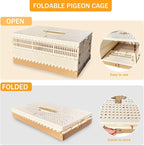 Folding Pigeon Cage Racing Pigeons Travel Cage Pairing Cage Plastic Three Doors - Image 3