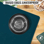 MateeyLife Dog & Cat Food Mat, Waterproof & Nonslip Silicone Feeding Mats - Image 3
