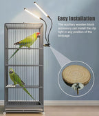 KINGYEENUO Double-Headed LED Bird Cage Light, Full Spectrum LED Pet Light - Image 2