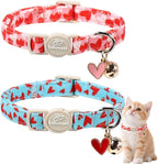 2 Pack Valentines Cat Collars by Babolepet
